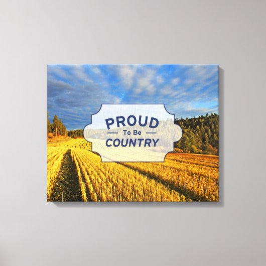 Weizenfeld nach Ernte Leinwanddruck (Vorderseite)