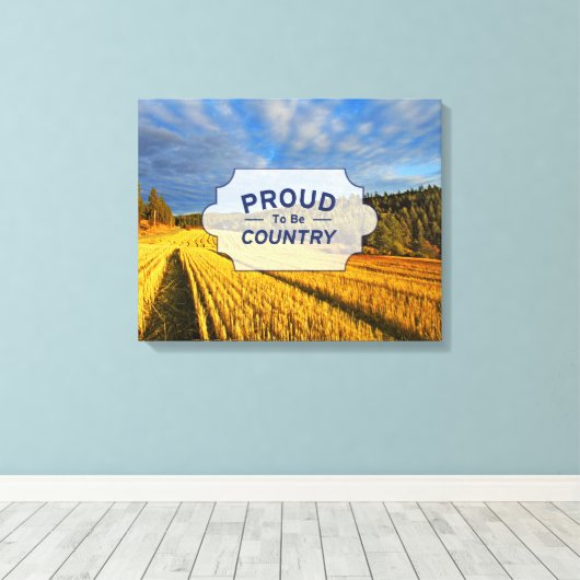 Weizenfeld nach Ernte Leinwanddruck (Insitu (Holzboden))