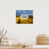 Weizenfeld nach Ernte Poster (Küche)