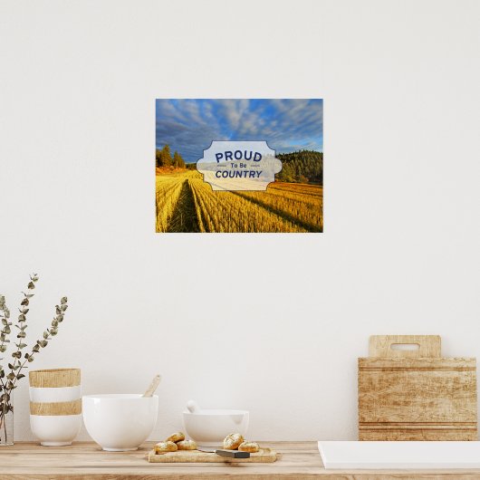 Weizenfeld nach Ernte Poster (Küche)