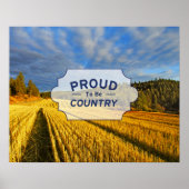 Weizenfeld nach Ernte Poster (Vorne)