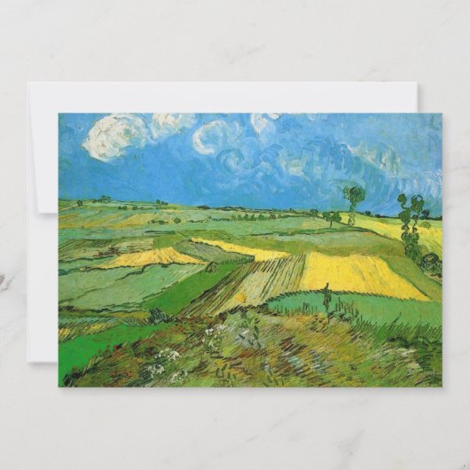 Weizenfeld, Ölmalerei, Abschluss Einladung (Rückseite)