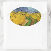 Weizenfeld Ovaler Aufkleber (Tasche)