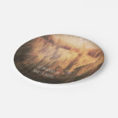 Weizenfeld Rustikale Hochzeit Pappteller (Schrägansicht)