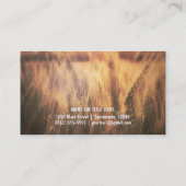 Weizenfeld Rustikale Hochzeitsveranstaltung Visitenkarte (Rückseite)