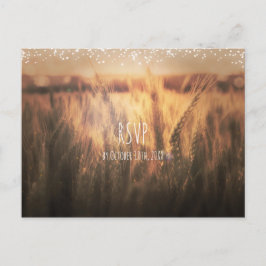 Weizenfeld Rustikale UAWG Hochzeiten Einladungspostkarte