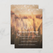 Weizenfeld Rustikale UAWG Hochzeiten RSVP Karte (Vorne/Hinten)