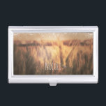 Weizenfeld Rustikaler Glam Visitenkarten Etui<br><div class="desc">Feld der Weizen Rustikalen Land Glam Card Inhaber. Passen Sie den Text an oder verließ ihn leer.</div>
