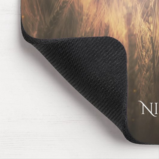 Weizenfeld Rustikales Land Hochzeitslampen Mousepad (Ecke)