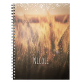 Weizenfeld - Rustikales Land Personalisiert Notizblock (Vorderseite)