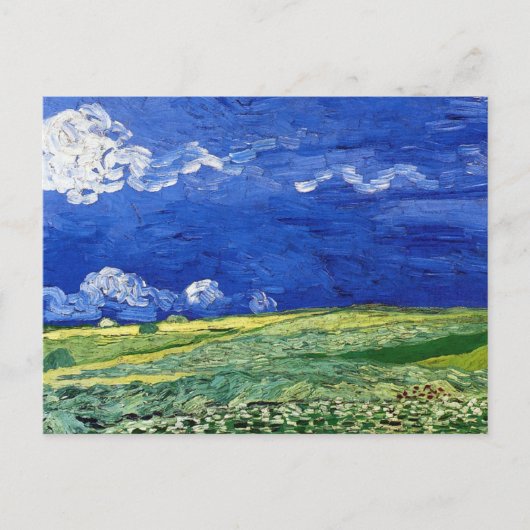 Weizenfeld Thunderclouds Vincent van Gogh Postkarte (Vorderseite)