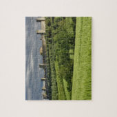 Weizenfeld und entferntes Monteriggioni, in der Puzzle (Vertikal)