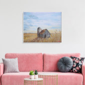 Weizenfeld und Scheune Leinwanddruck (Insitu (Wohnzimmer))