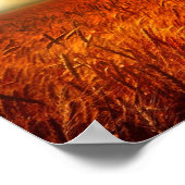 Weizenfeld und Sonnenuntergang Poster (Ecke)