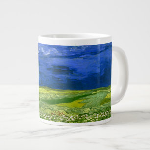 Weizenfeld unter bewachtem Himmel Van Gogh Fine Ar Jumbo-Tasse