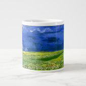 Weizenfeld unter bewachtem Himmel Van Gogh Fine Ar Jumbo-Tasse (Vorderseite)