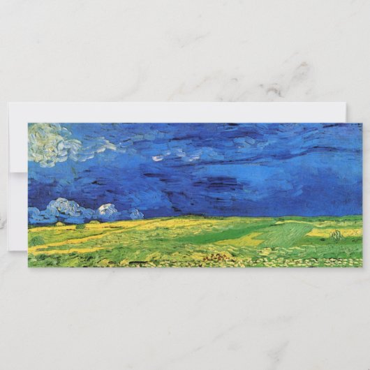 Weizenfeld unter bewachtem Himmel von Vincent van  (Vorderseite)