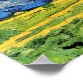 Weizenfeld unter bewachtem Himmel von Vincent van Poster (Ecke)