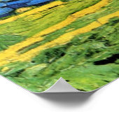 Weizenfeld unter bewachtem Himmel von Vincent van Poster (Ecke)