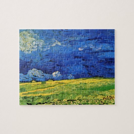 Weizenfeld unter bewachtem Himmel von Vincent van Puzzle (Horizontal)