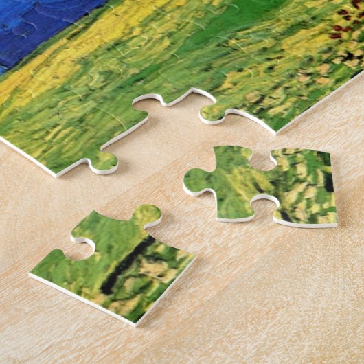 Weizenfeld unter bewachtem Himmel von Vincent van Puzzle (Seite)