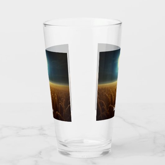 Weizenfeld unter Mondlicht Glas (Links)