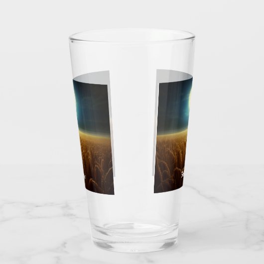 Weizenfeld unter Mondlicht Glas (Rechts)