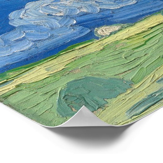 Weizenfeld unter Thunderwolken Poster (Ecke)