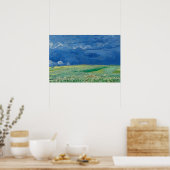Weizenfeld unter Thunderwolken Poster (Küche)