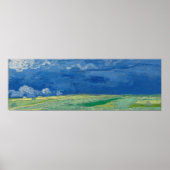 Weizenfeld unter Thunderwolken Poster (Vorne)