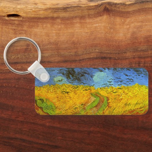 Weizenfeld von Vincent van Gogh Schlüsselanhänger (Rückseite)