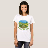 Weizenfelder bei Auvers Under Clouded Sky, van Gog T-Shirt (Vorne ganz)
