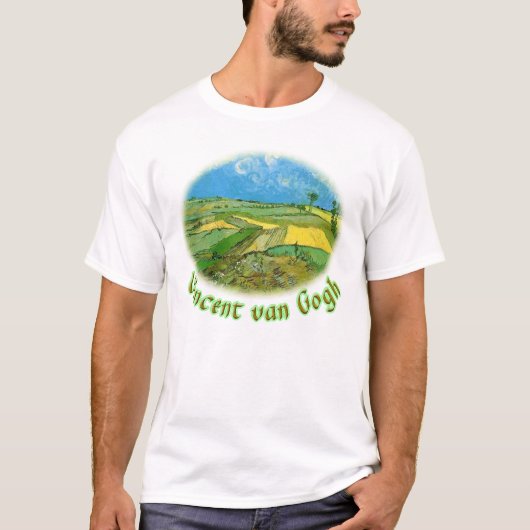 Weizenfelder bei Auvers Under Clouded Sky, van Gog T-Shirt (Vorderseite)