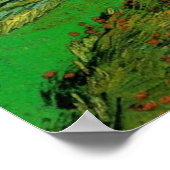 Weizenfelder bei Auvers Under Clouds von van Gogh Poster (Ecke)