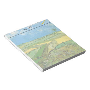 Weizenfelder bei Auvers unter bewachtem Himmel, Vi Notizblock