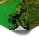 Weizenfelder bei Auvers unter bewachtem Himmel, Vi Poster (Ecke)