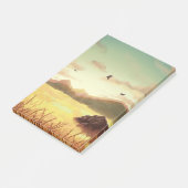 Weizenfelder bei Sonnenaufgang Post-it Klebezettel (angewinkelt)