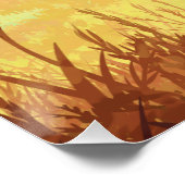 Weizenfelder bei Sonnenaufgang Poster (Ecke)