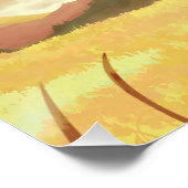 Weizenfelder bei Sonnenaufgang Poster (Ecke)