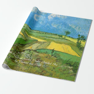 Weizenfelder in Auvers unter bewölktem Himmel, Van Geschenkpapier