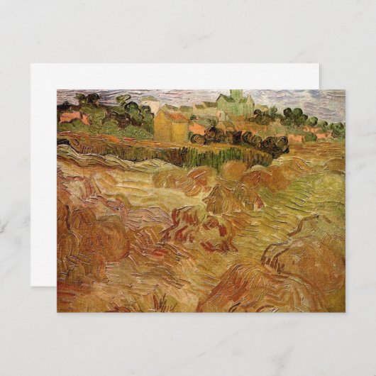 Weizenfelder mit Auvers von Vincent van Gogh (Vorne/Hinten)