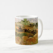 Weizenfelder mit Auvers von Vincent van Gogh Kaffeetasse (VorderseiteRechts)