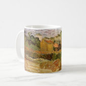 Weizenfelder mit Auvers von Vincent van Gogh Kaffeetasse (Vorderseite Links)