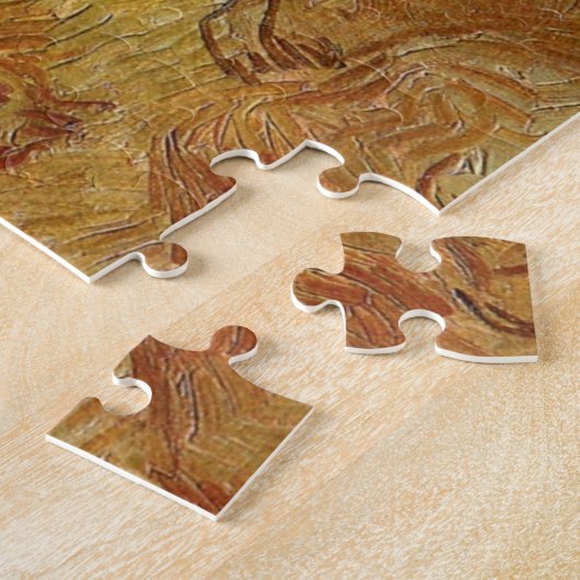 Weizenfelder mit Auvers von Vincent van Gogh Puzzle (Seite)