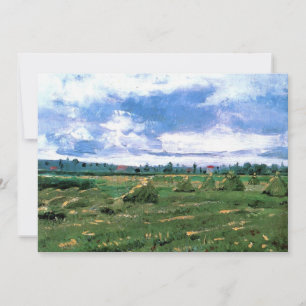 Weizenfelder mit Heuhaufen von Vincent van Gogh