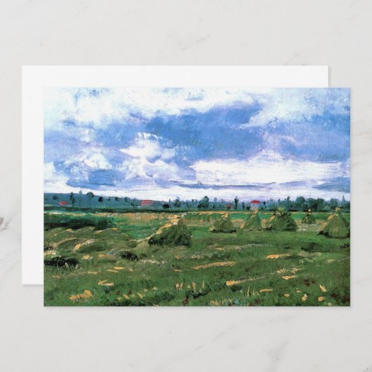 Weizenfelder mit Hystacks von Vincent van Gogh (Vorne/Hinten)