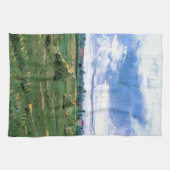 Weizenfelder mit Hystacks von Vincent van Gogh Geschirrtuch (Horizontal)