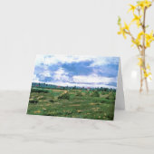 Weizenfelder mit Hystacks von Vincent van Gogh Karte (Gelbe Blume)