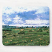 Weizenfelder mit Hystacks von Vincent van Gogh Mousepad (Vorne)