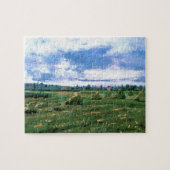 Weizenfelder mit Hystacks von Vincent van Gogh Puzzle (Horizontal)